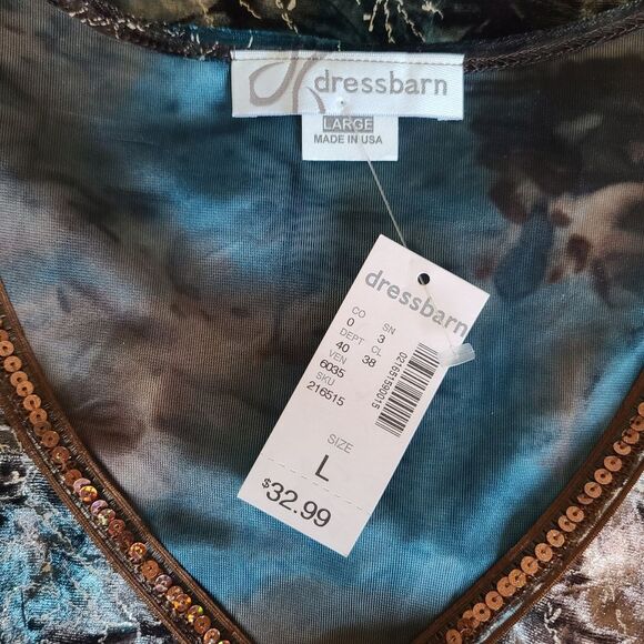 NEW vintage whimsigoth dressbarn y2k gothic grunge fairy  top vneck size L - Picture 5 of 6